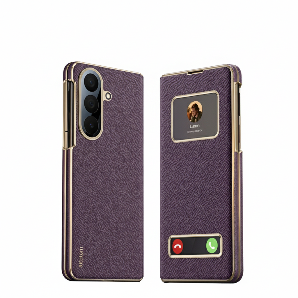 Luxury Magnetic Smart View Leather Case