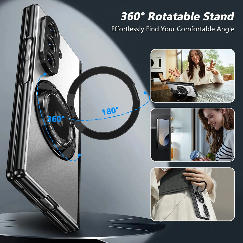 Magnetic Ring Kickstand Case with Screen protection