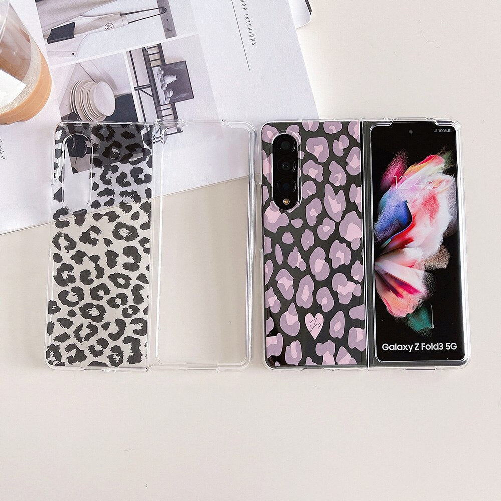Woman Fashion Leopard Pattern Phone Case For Samsung Galaxy Z Fold 4 5G