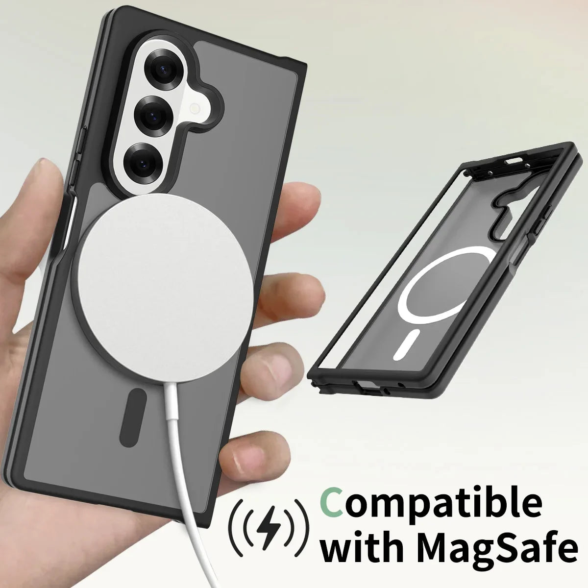 Frosted Magnetic Shield Case with Soft Frame