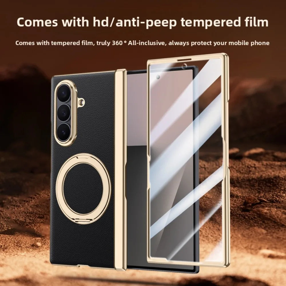 Magnetic Ring Case with Screen Protection