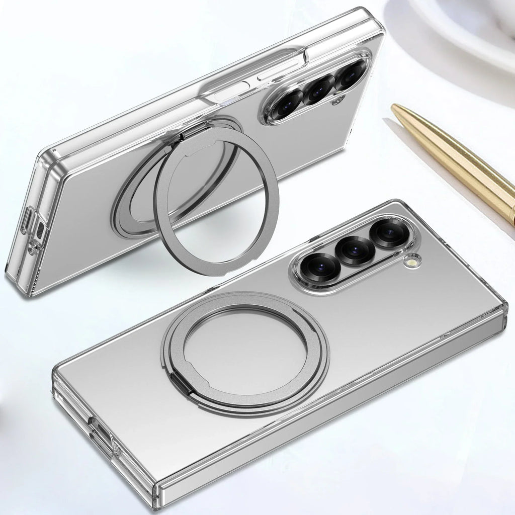 Clear Case with 360° Rotating Kickstand