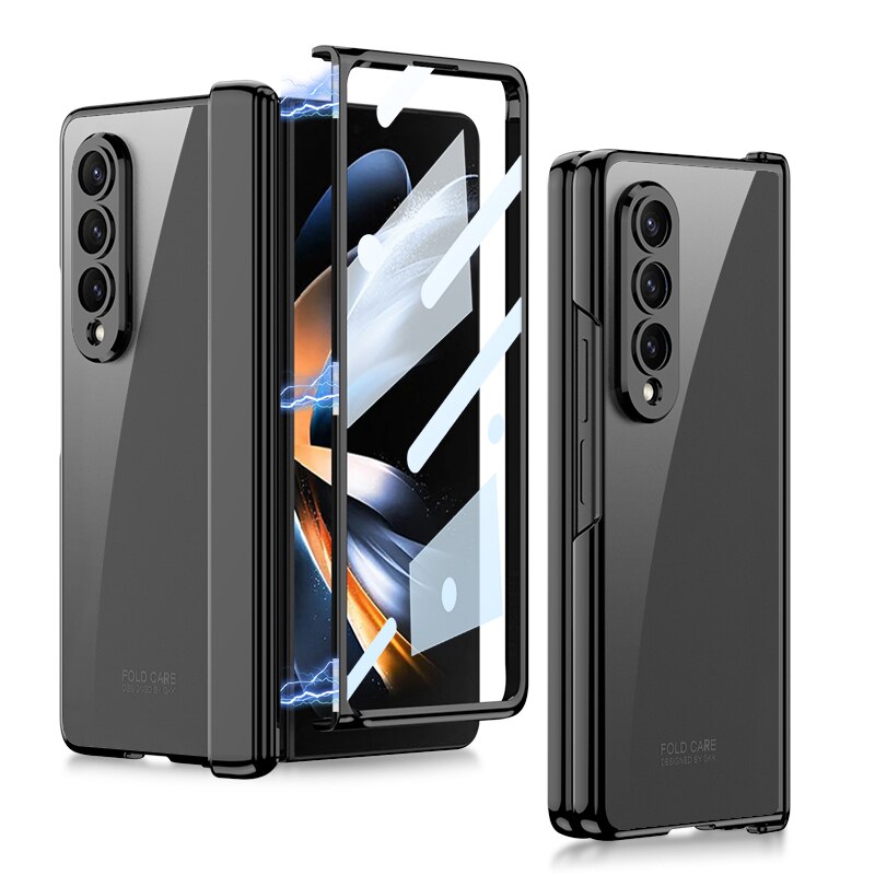 Magnetic Hinge Case with Glass Film Protective for Samsung Galaxy Z Fold 4