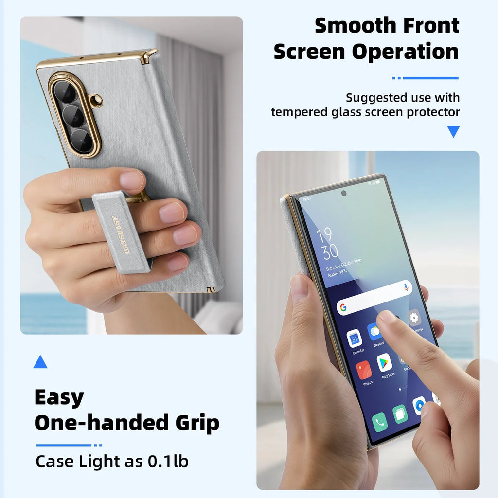 Strap Stand Leather Case for Z Fold 7