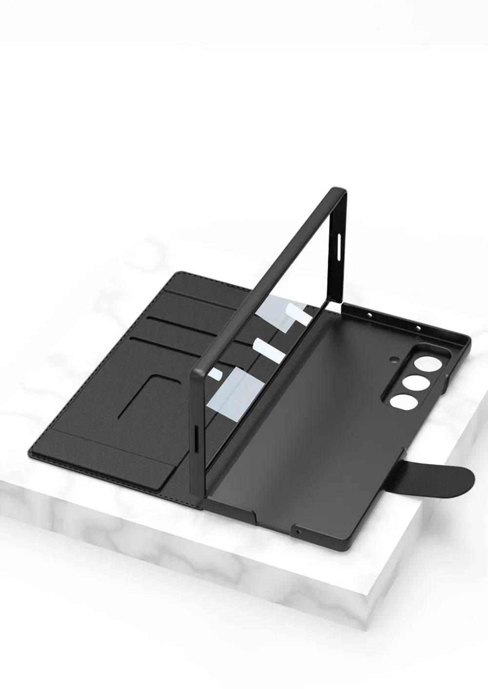 Premium Leather Wallet Stand Case