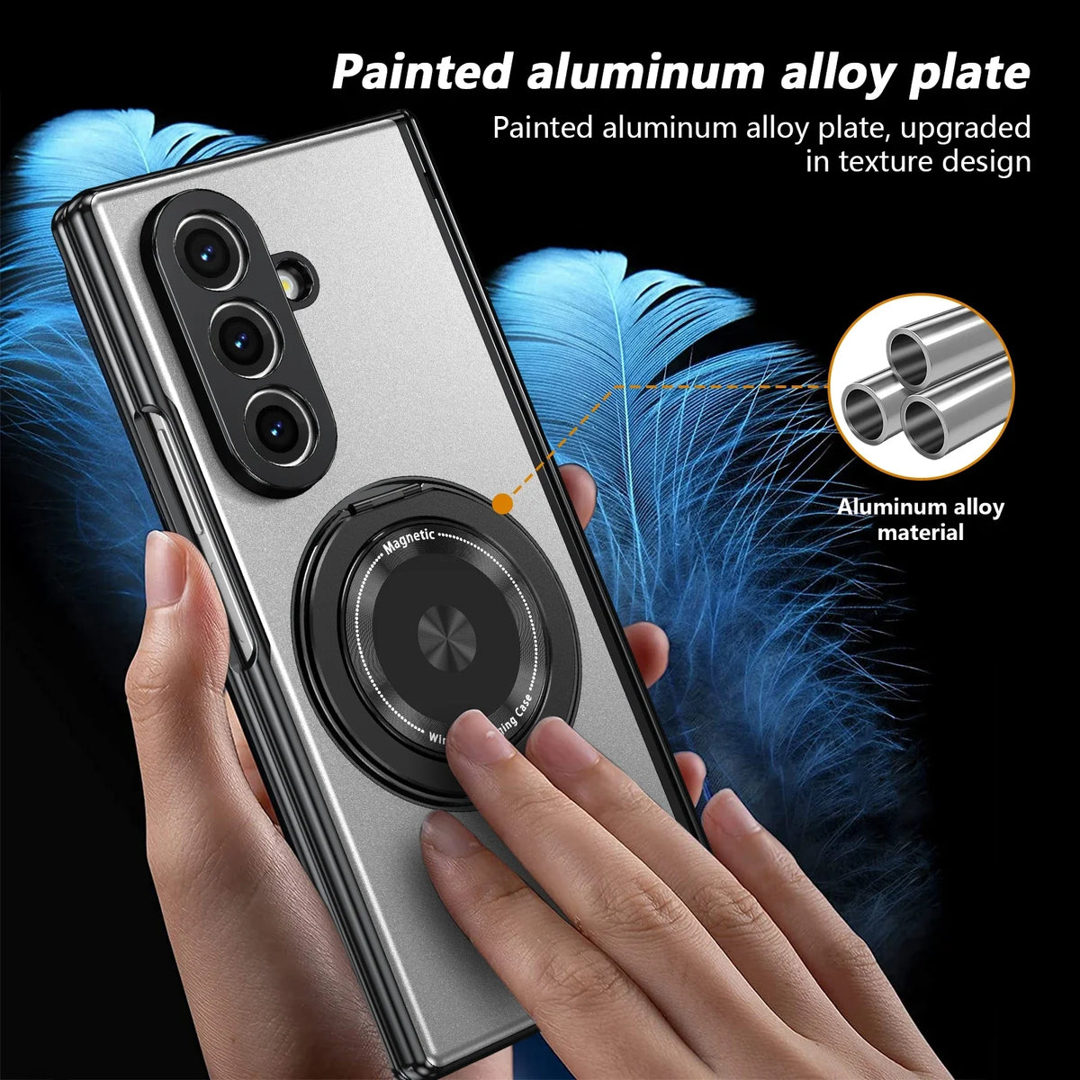 Magnetic Ring Kickstand Case with Screen protection