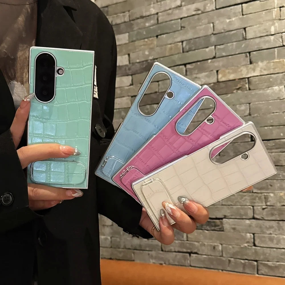 Luxury Crocodile Texture Kickstand Case