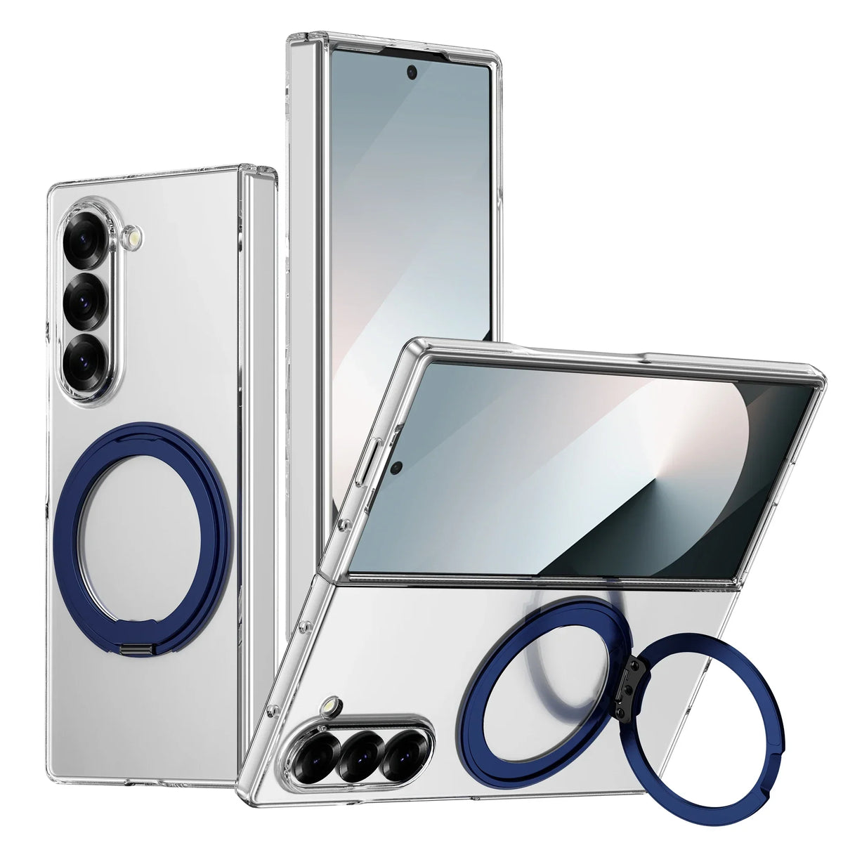 Clear Case with 360° Rotating Kickstand