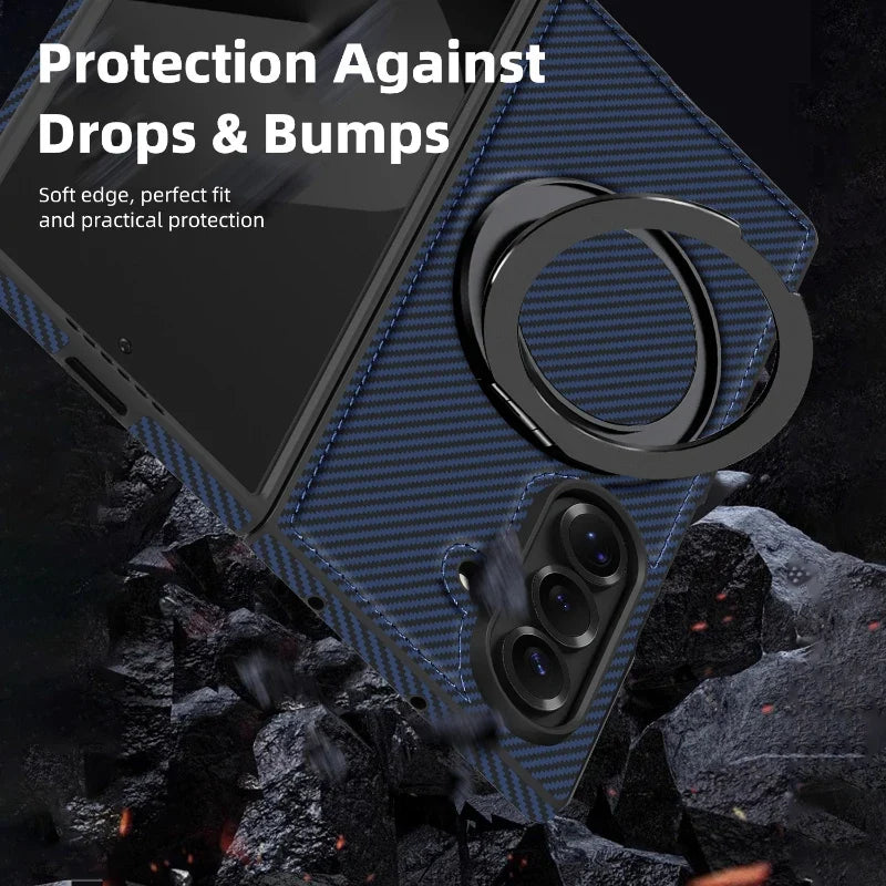 Carbon Fiber Magnetic Ring Case