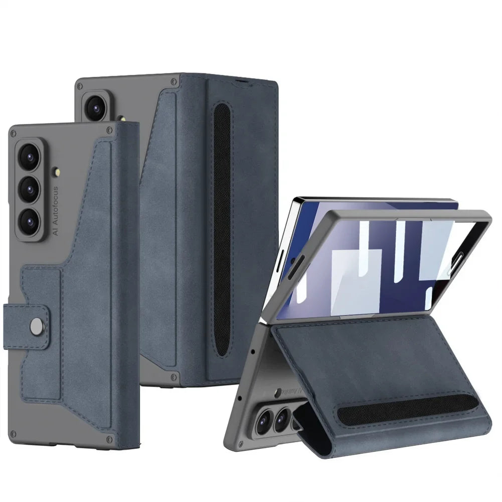 Premium Leather Wallet Stand Case
