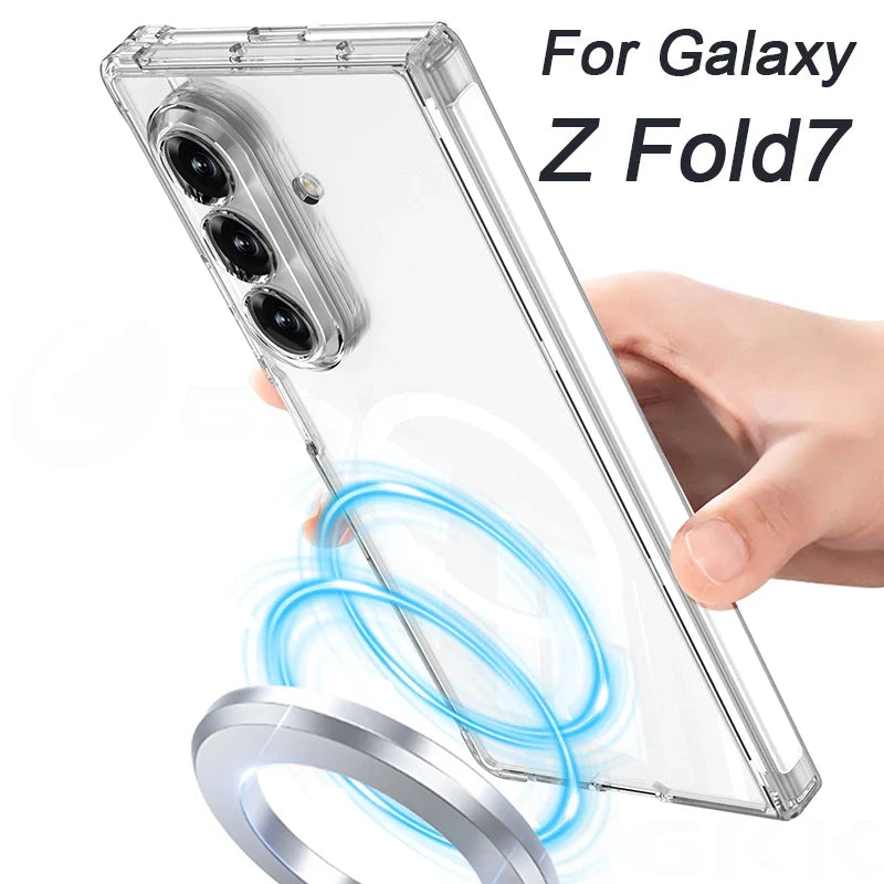 Clear Magnetic Shockproof Case For Z Fold