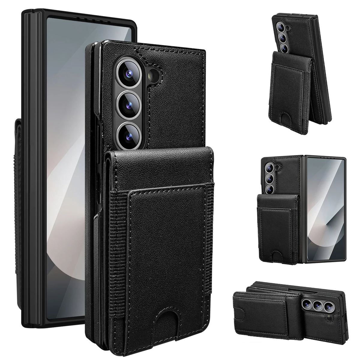 Leather Wallet Case with Screen Protector