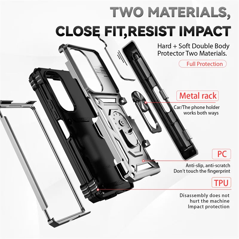 Rugged Armor Case with Kickstand & Camera Cover