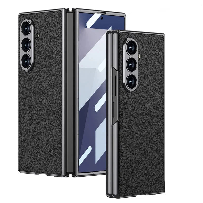 Luxury Stripe Leather Case