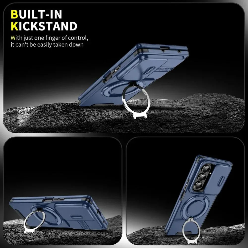 Magnetic Kickstand Case with Slide Camera Protetction