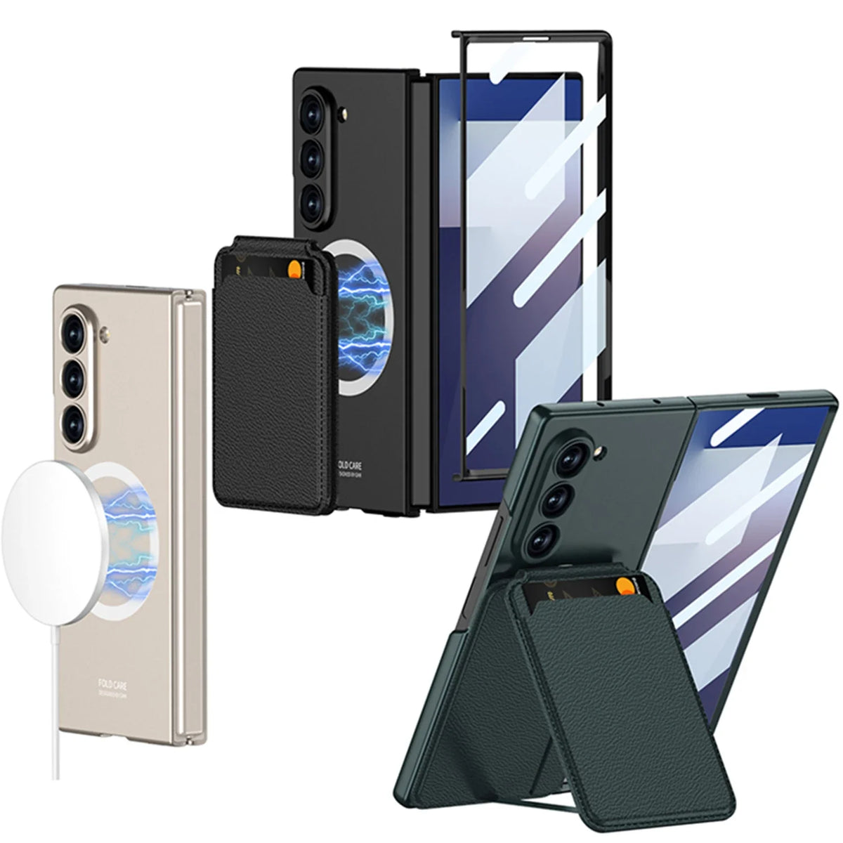 Magnetic Wallet Stand Case For Z Fold