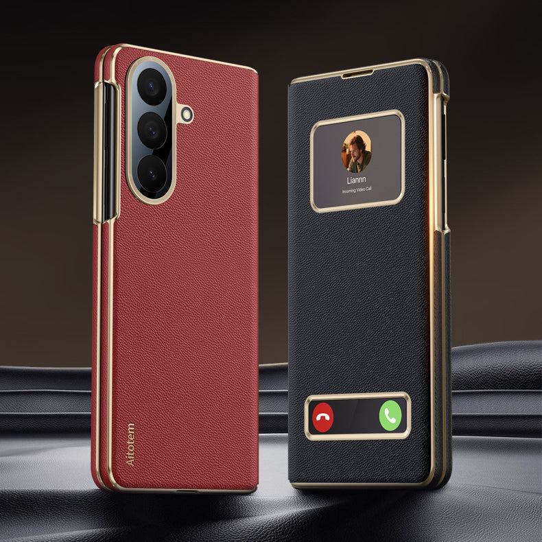 Luxury Magnetic Smart View Leather Case
