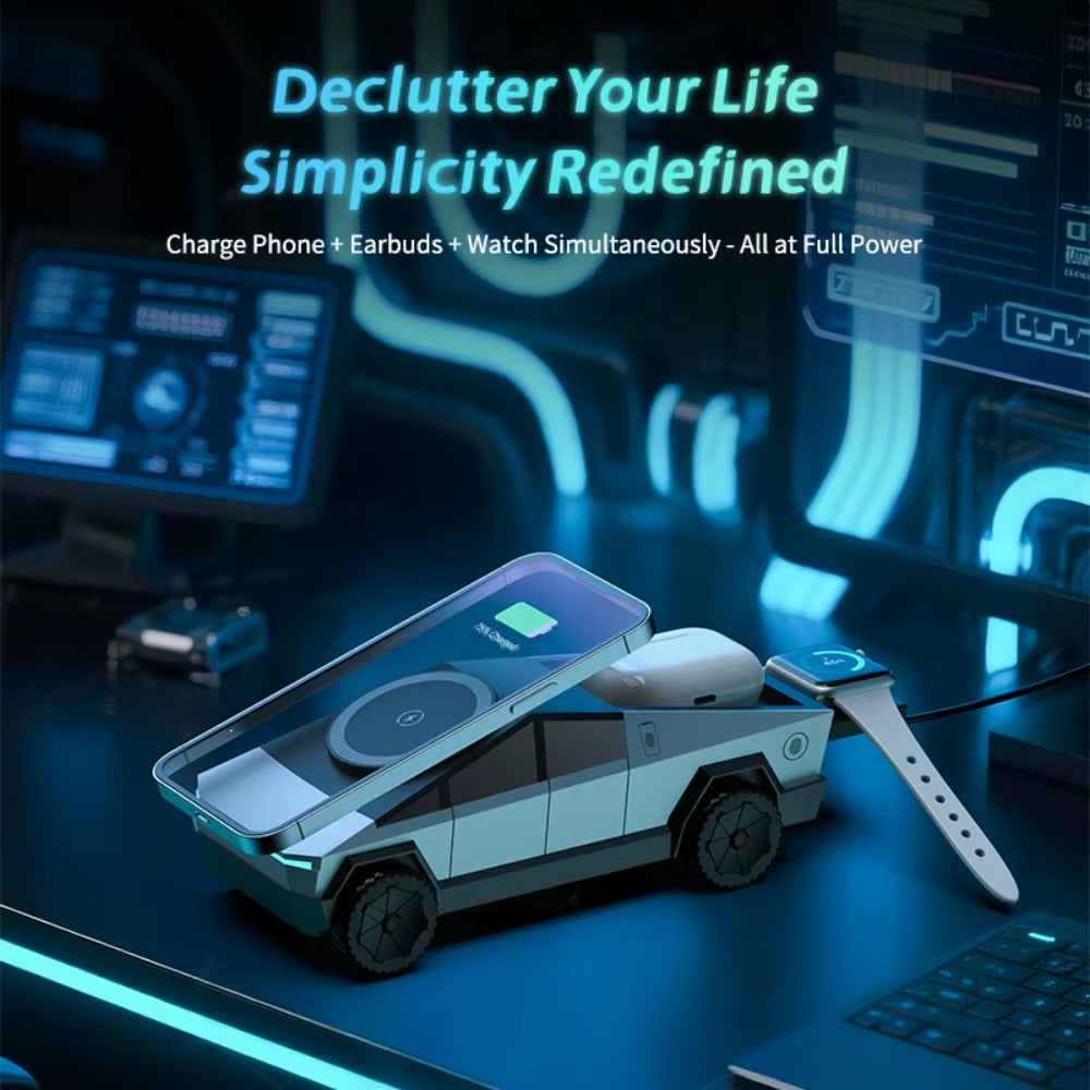 CyberDock 3-in-1 Wireless Charging Station
